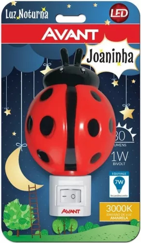 LUZ NOTURNA LED JOANINHA 1W BQ BIVOLT - AVANT