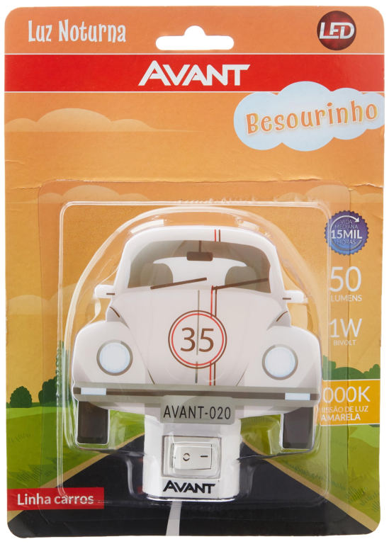 LUZ NOTURNA LED BESOURINHO (FUSCA) 1W BQ BIVOLT - AVANT