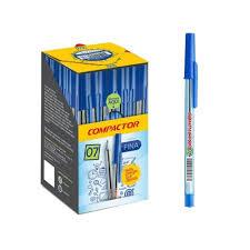 CANETA COMPACTOR 0.7MM AZUL 50X1$