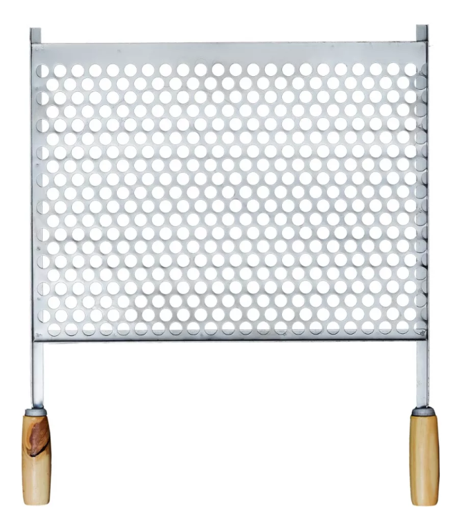 GRELHA TELA MOEDA ZINCADA 33CM X 36CM