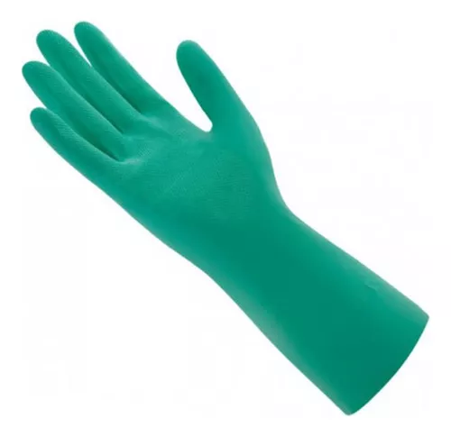 LUVA NITRILICA FLOCADA 9 G VERDE
