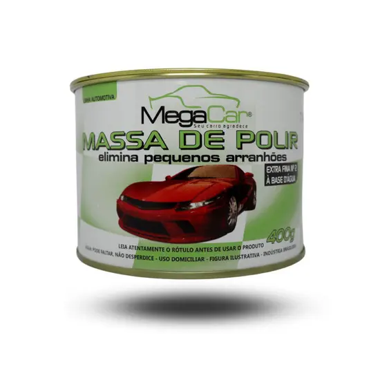 MASSA POLIR BRANCA N2 MEGACAR 400G