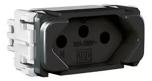 MODULO TOMADA 2P+T 20A PRETO COMPOSE