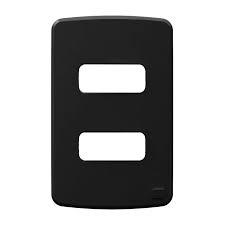PLACA 4X2 2 MODULO PRETO COMPOSE