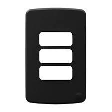 PLACA 4X2 3 MODULOS PRETO COMPOSE