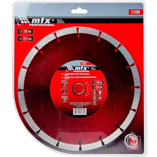 DISCO DIAMANTADO SEGMENTADO 230 MM X 22.2 MM 9 POL MTX