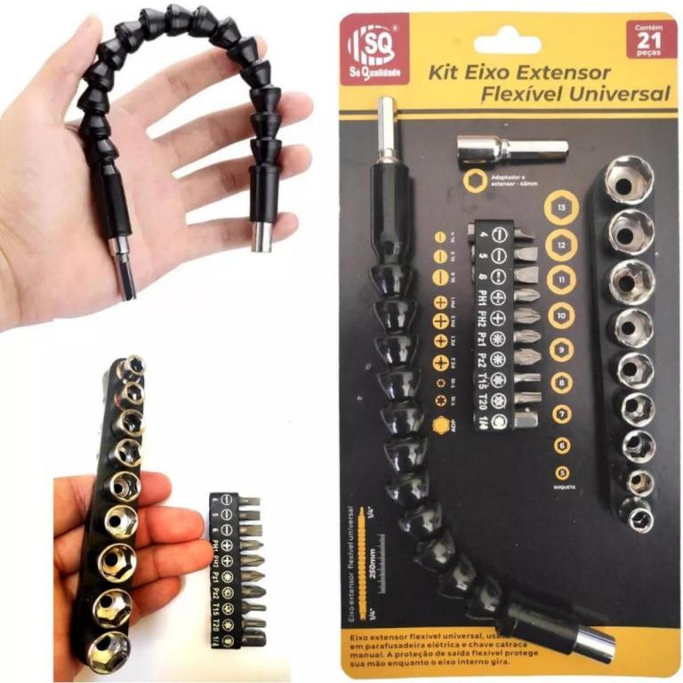 KIT EIXO EXTENSOR FLEXIVEL UNIVERSAL 1/4