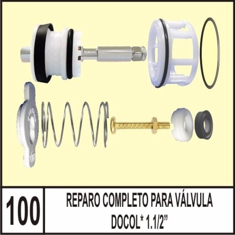 REPARO DOCOL COMPLETO P/ VALVULA 1.1/2 MIX 100
