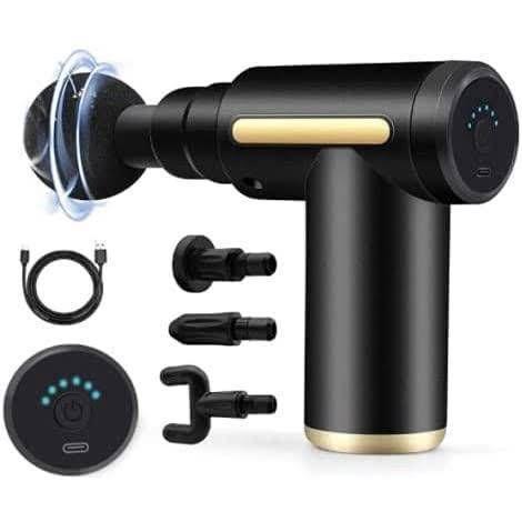 MASSAGEADOR GRANDE ELÉTRICO PISTOLA PROFISSIONAL SEM FIO FASCIAL GUN BIVOLT RECARREGÁVEL
