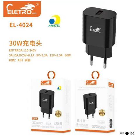 FONTE DE CELULAR TURBO 6.1A 30W ELETROMEX