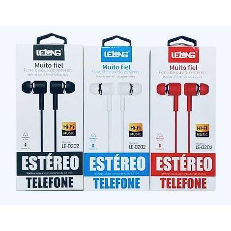 FONE DE OUVIDO CELULAR ESTÉREO HI-Fi LELONG