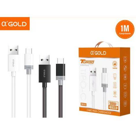 CABO DE CELULAR TYPE-C TURBO 30W A’GOLD PLUS