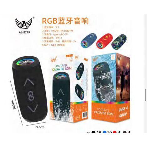 Caixa De Som Portatil Bluetooth Potente com Led - ALTOMEX