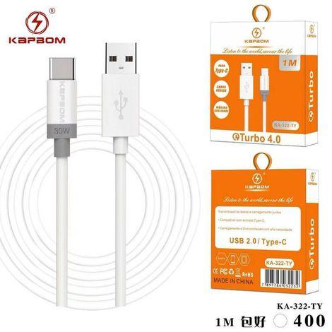 CABO USB TURBO TYPE-C 4.0A CELULAR 1M KAPBOM