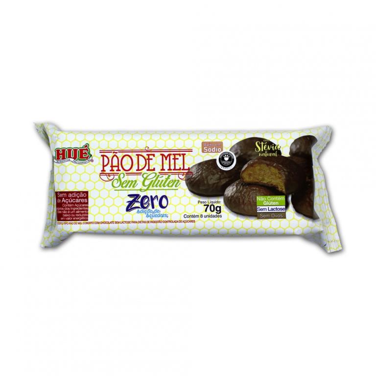 PÃO DE MEL ZERO AÇÚCAR GLÚTEN E LACTOSE (CX 12X70G)