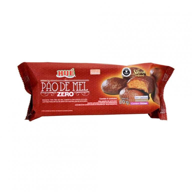 PÃO DE MEL ZERO VEGANO SEM LACTOSE (CX 12X80G)