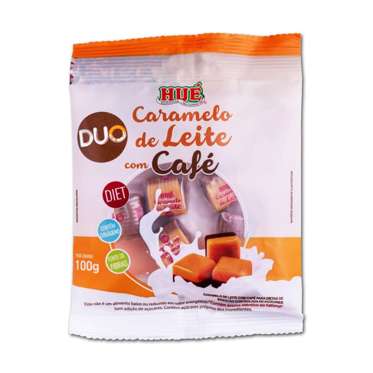 DUO CARAMELO DE LEITE DIET COM CAFÉ PACOTE (MÉDIA DE 16UN/CX 18X100G)