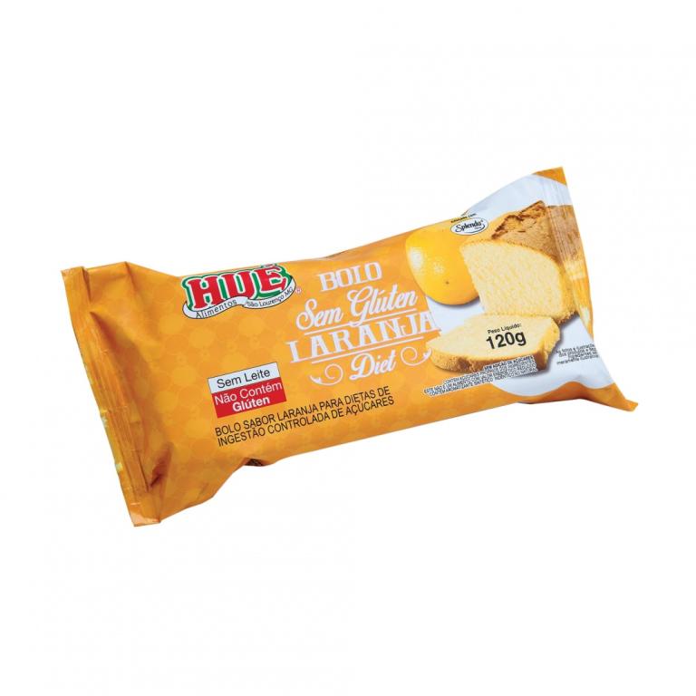 BOLO LARANJA DIET SEM GLÚTEN E LACTOSE (CX 12X120G)