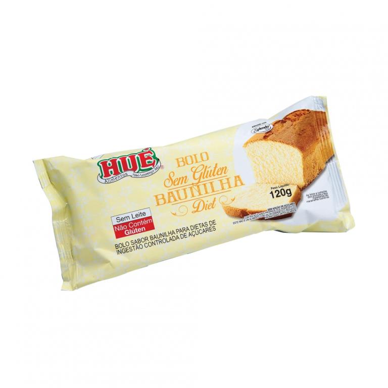 BOLO BAUNILHA DIET SEM GLÚTEN E LACTOSE (CX 12X120G)
