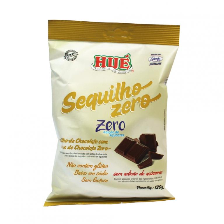 SEQUILHO SABOR CHOCOLATE COM GOTAS DE CHOCOLATE ZERO VEGANO (CX 12X120G)