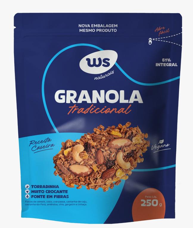 Granola Tradicional WS NATURAIS Pacote 500g