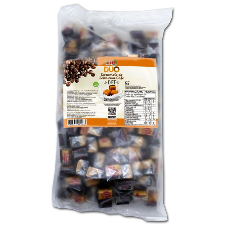 DUO CARAMELO DE LEITE DIET COM CAFÉ REFIL 1KG (MÉDIA 154UN/CX 05PCTX1KG)