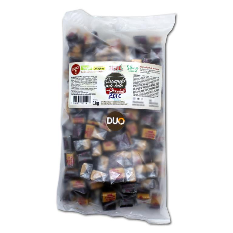 DUO CARAMELO DE LEITE COM CHOCOLATE DIET REFIL 1KG (MÉDIA DE 154UN/CX 05PCTX1KG)