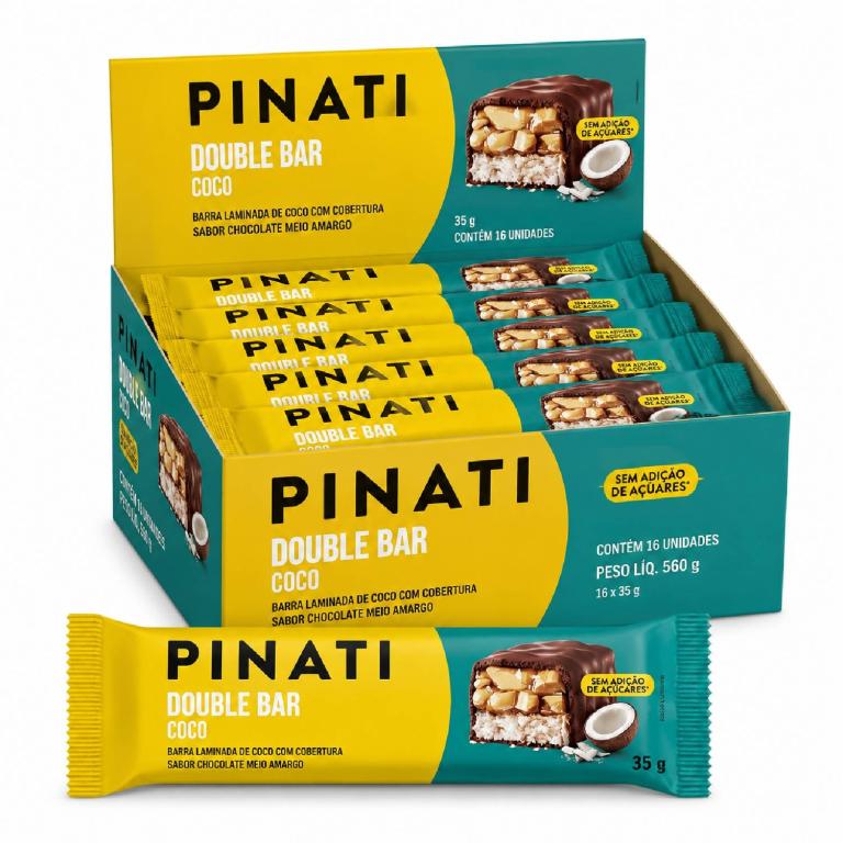 PINATI Double Bar Coco 35g S/ Ad Açucar (Display 16und)