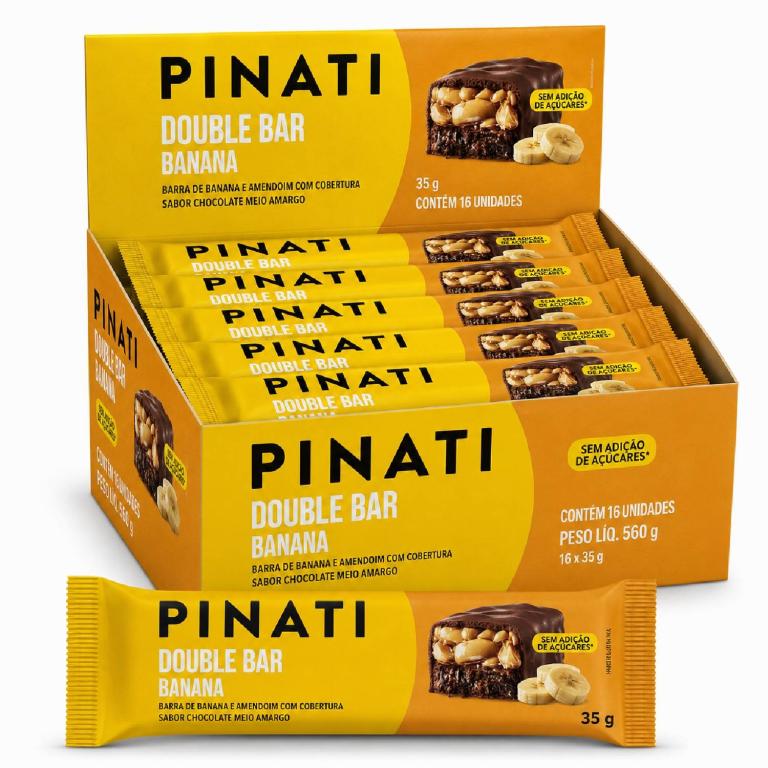 PINATI Double Bar Banana S/ Ad Açucar 35g (Display 16und)