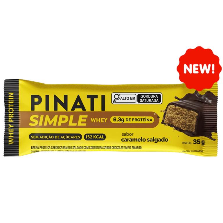 Barra Simple Whey PINATI Caramelo Salgado 35g (DISPLAY VEM 16)