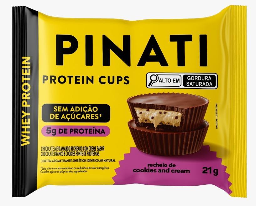PINATI Protein Cups Cookies & Cream Whey 21g (DISPLAY VEM 18)