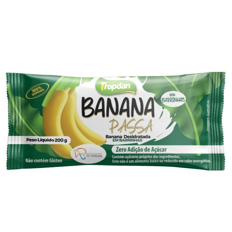 Banana Passa em Barrinhas TROPDAN 200g (Cx 50X200g)