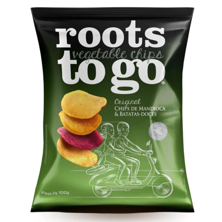 Chips De Mandioca E Batata-Doce Roots To Go 100g (Cx 12x100g)