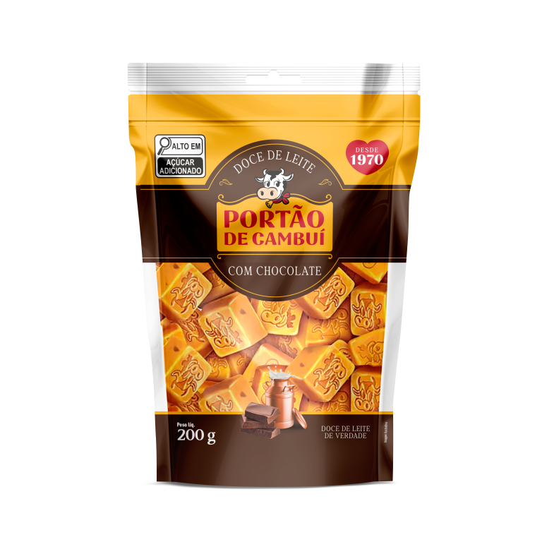 DOCE DE LEITE COM CHOCOLATE STAND-UP POUCH 200G(CX MASTER 50X200G)