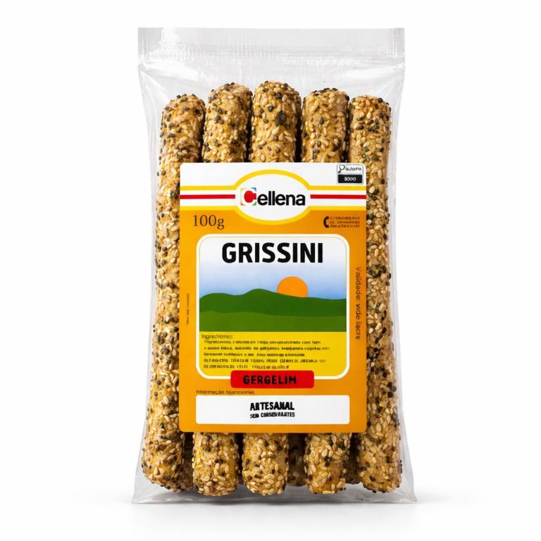 Grissini Artesanal Sabor Gergelim CELLENA 100g