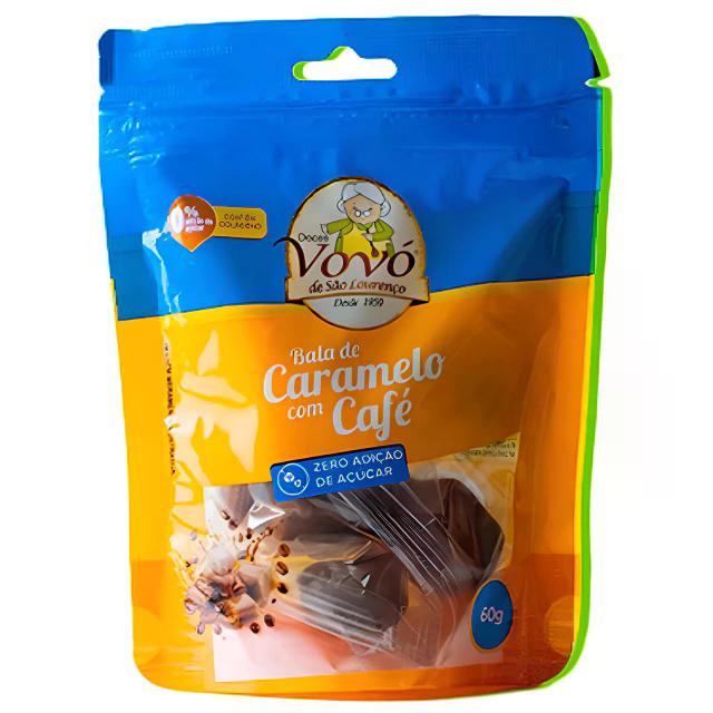 Bala de Caramelo com Café Zero Ad Açúcares Pct 60g