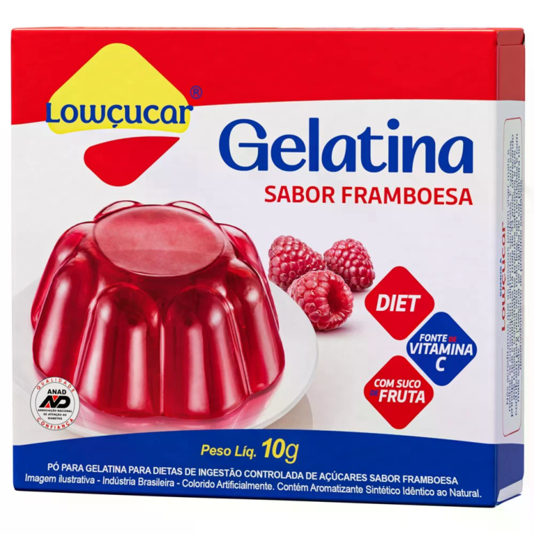 GELATINA LOWCUCAR FRAMBOESA 10G (CX MASTER 36X10G)