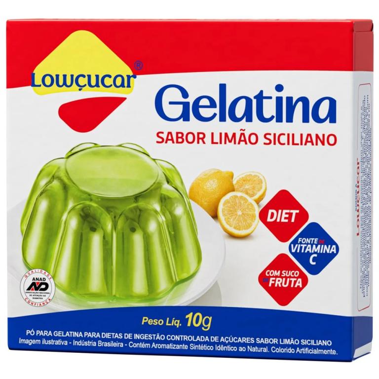 GELATINA LOWCUCAR SABOR LIMAO SICILIANO 10G (CX MASTER 36X10G)