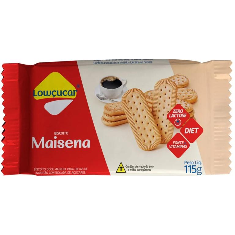 BISCOITO MAISENA LOW ZERO ADICAO DE ACUCARES 115G (CX MASTER 16X115G)