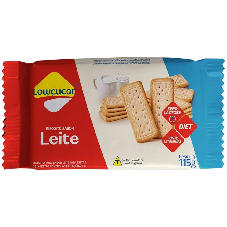 BISCOITO LEITE LOW ZERO ADICAO DE ACUCARES 115G (CX MASTER 16X115G)