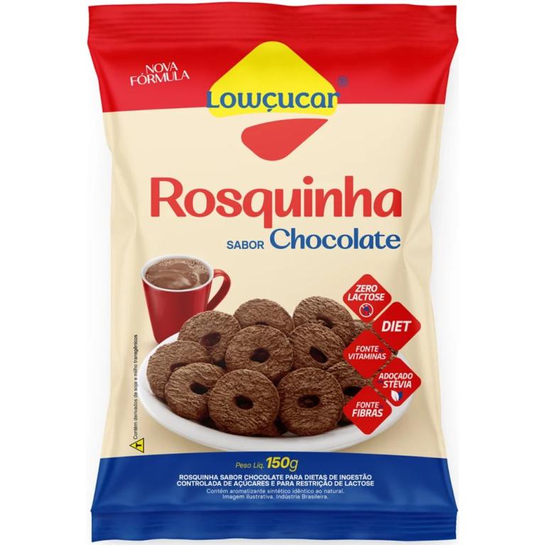 ROSQUINHA CHOCOLATE LOW ZERO ACUCAR 150G (CX MASTER 16X150G)