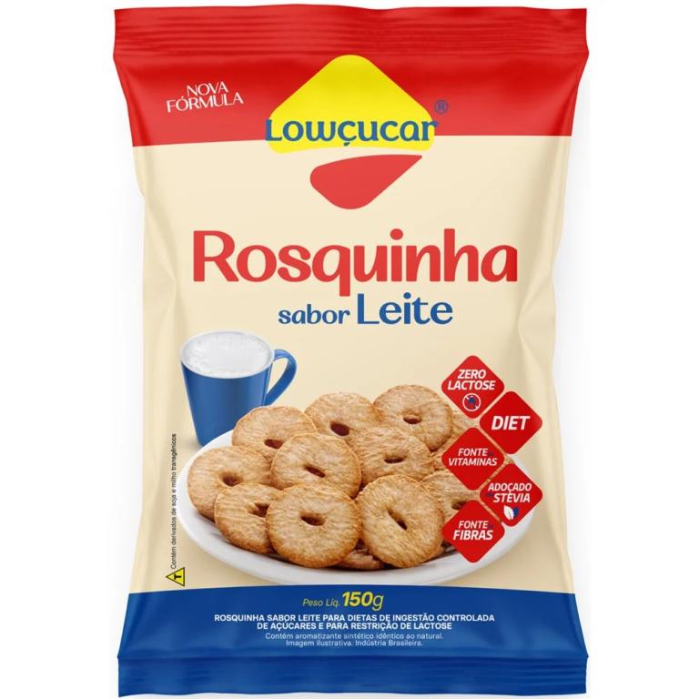 ROSQUINHA LEITE LOW ZERO ACUCAR 150G (CX MASTER 16X150G)