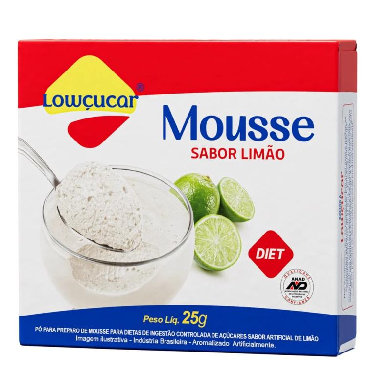 MOUSSE LOWCUCAR ZERO ACUCARES SABOR LIMAO 25G (CX MASTER 18X25G)