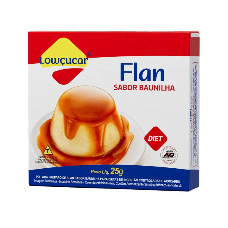 FLAN LOWCUCAR BAUNILHA 25G (CX MASTER 18X25G)