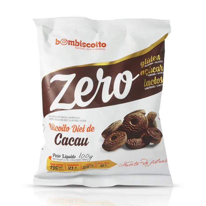 Biscoito Diet Cacau Zero Açúcar Glúten e Lactose 100g (Cx Master 30X100g)