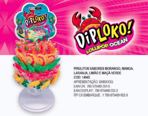 LOLLIPOP PIRULITO OCEAN 60X15G