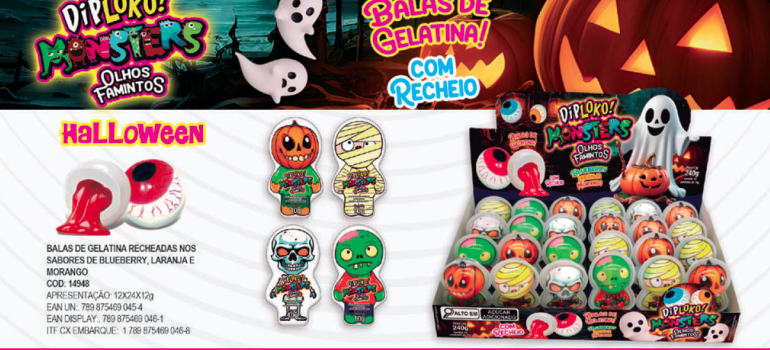 OLHOS FAMINTOS HALLOWEEN 24X10G