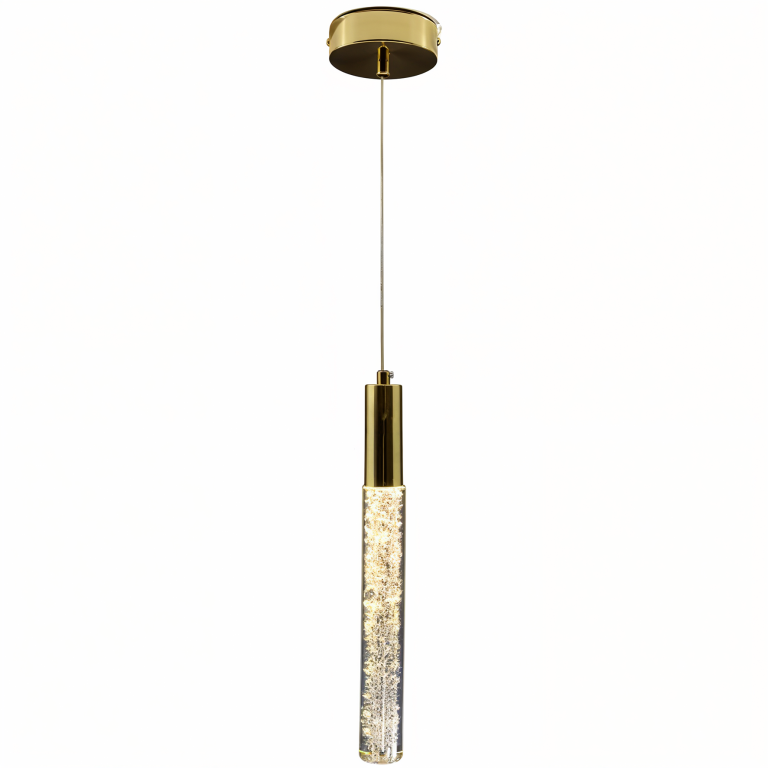 PENDENTE BASE REDONDA DOURADA 6W 3000K