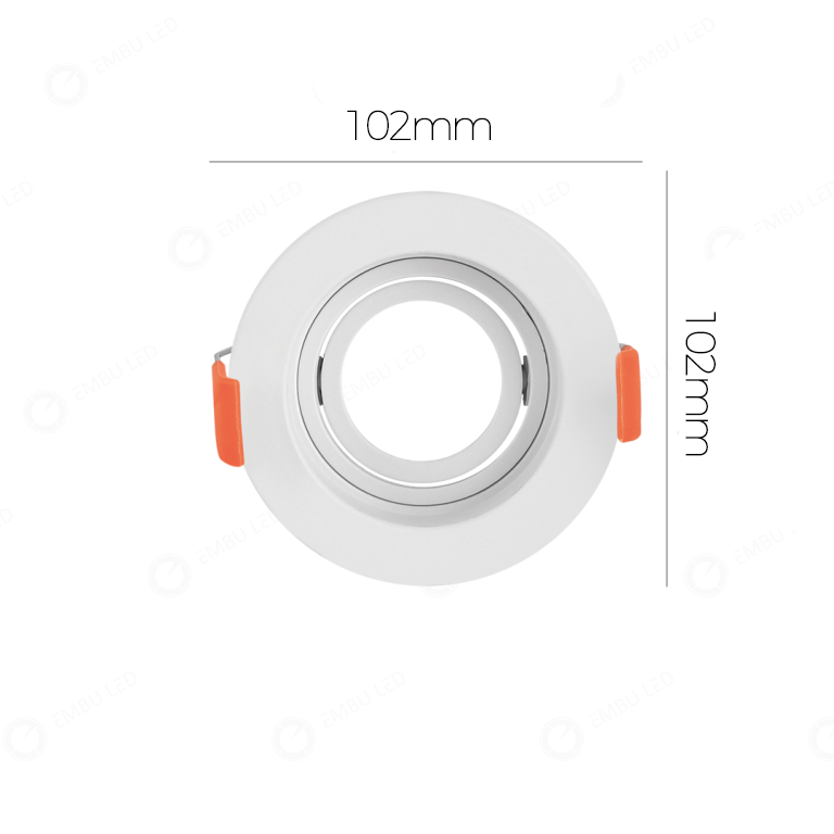 SPOT EMB.RECUADO PARTE MR16 GU10 RED. BRANCO