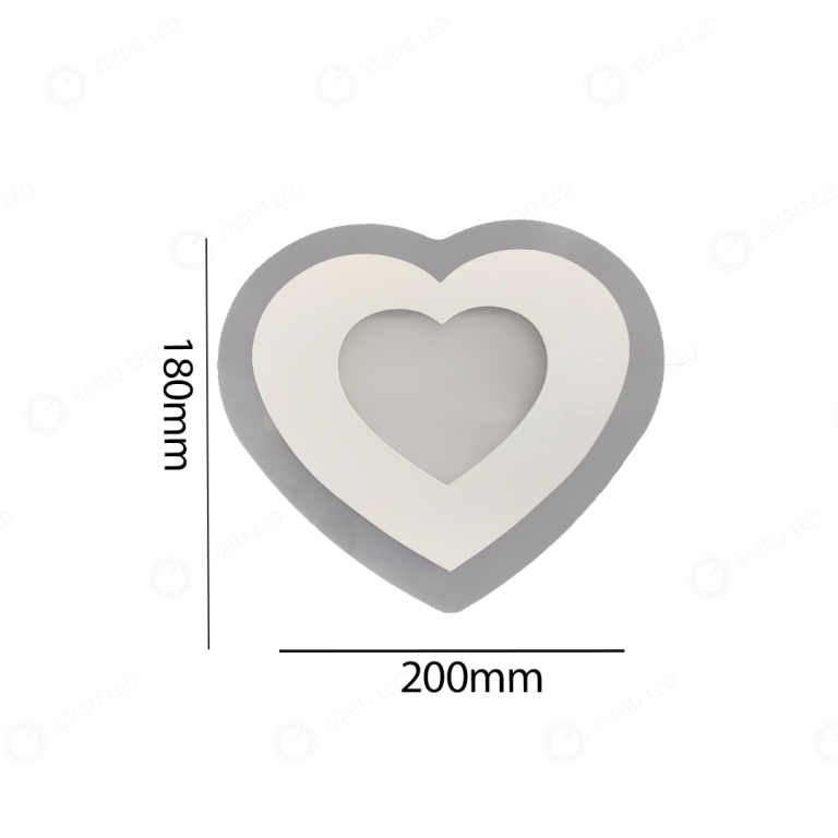 ARANDELA INFANTIL DECOR. CORAÇÃO 18W 3000K